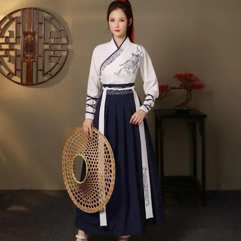 Vintage Fashion For Men - Modern Hanfu Women Top Skirt 2