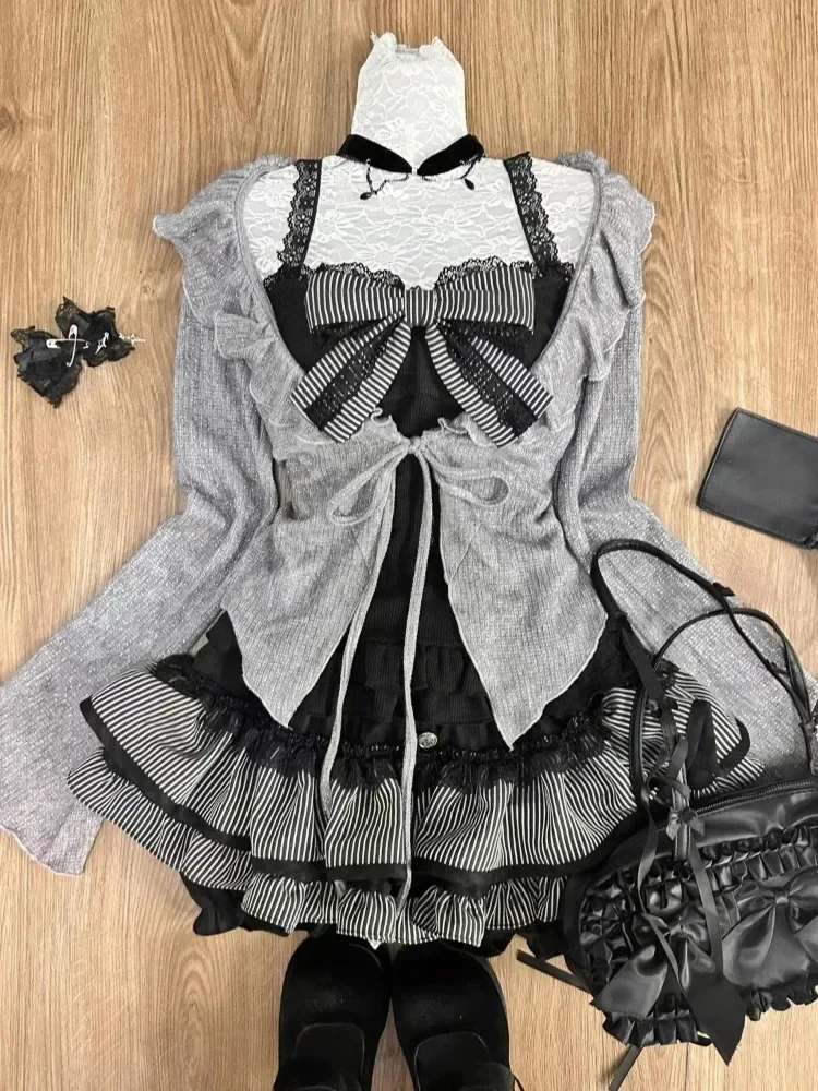 Vintage Fashion Knitwear - Sweet Lolita Vintage Suits Women Ruffles