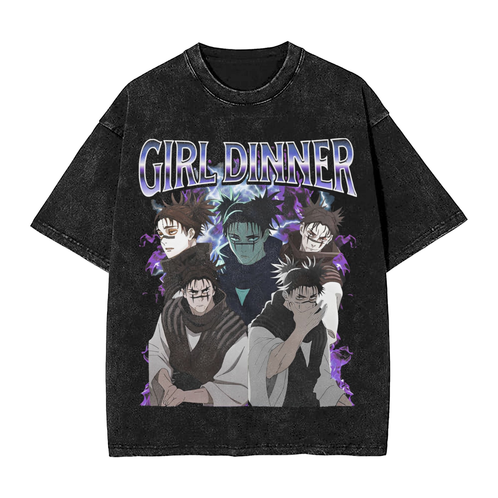 Oversized Washed T Shirt Jujut - Fashion Y Vintage 评论和价格