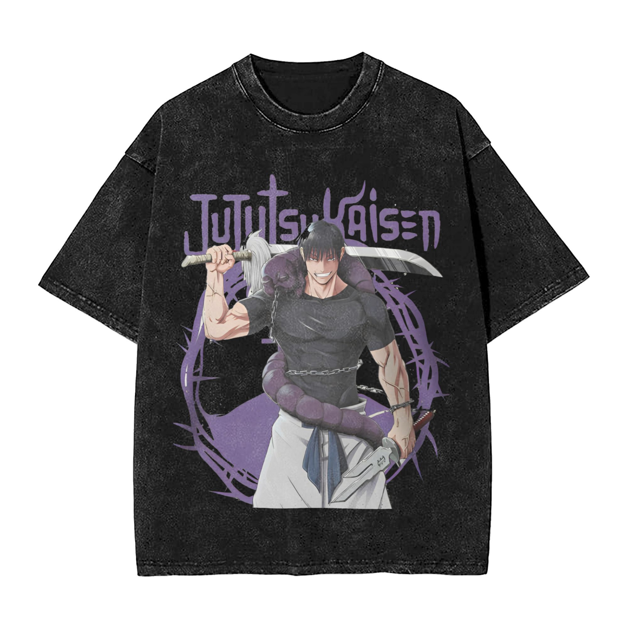 Oversized Washed T Shirt Jujut - Fashion Y Vintage 评论和价格