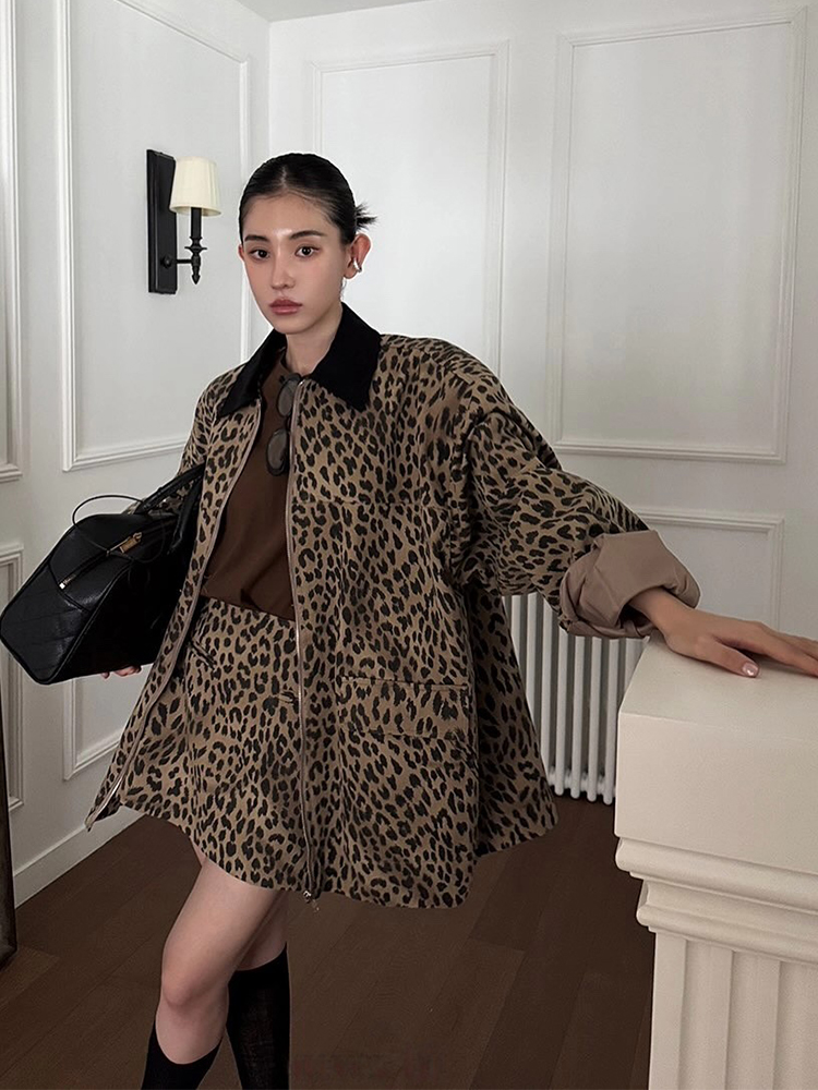 Retro Style Long Sleeve Leopar - Vintage Fashion Looks 评论和价格