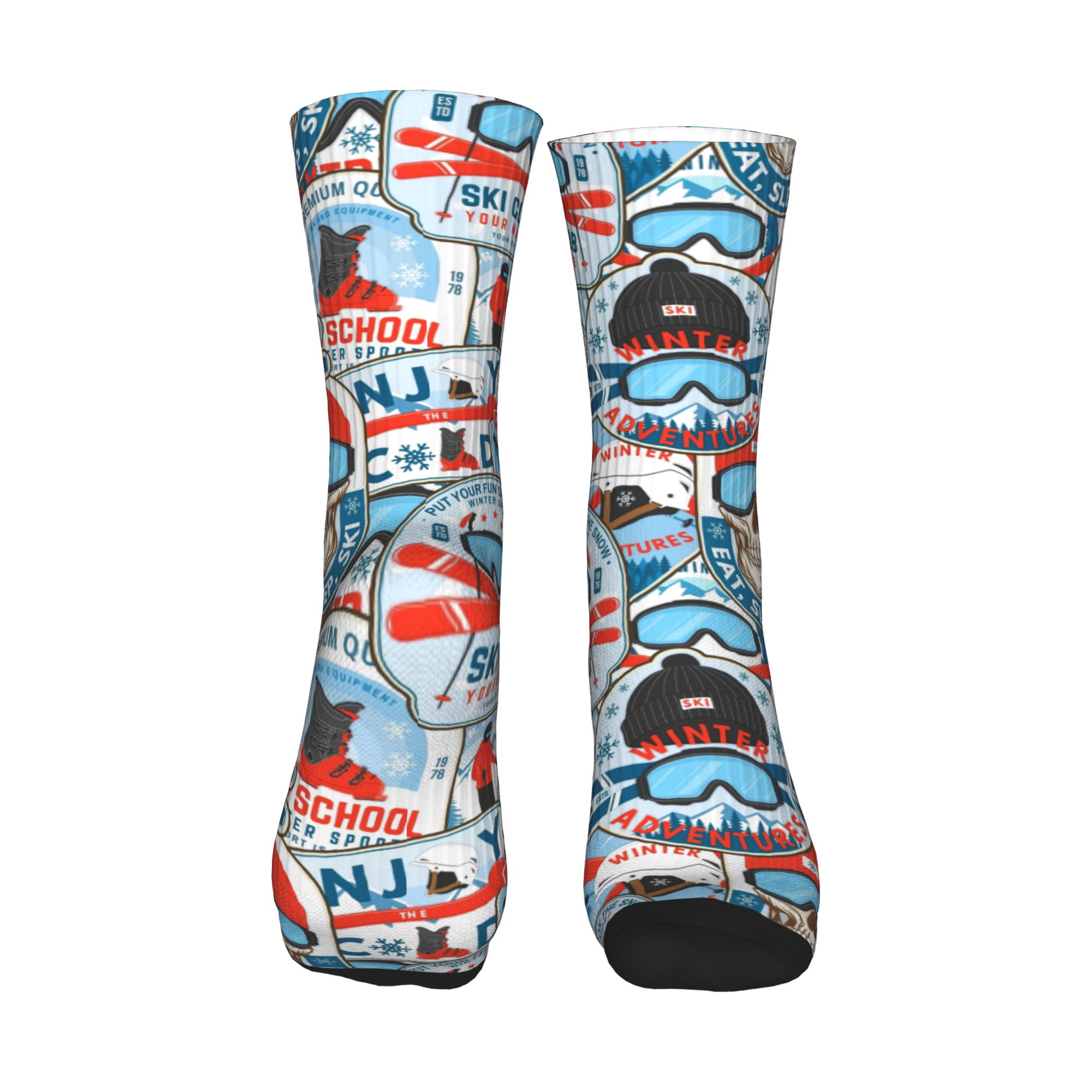 Vintage Red Blue Ski Club Seam - Vintage Fashion For Men 评论和价格