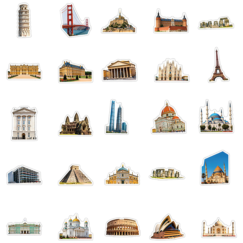 50PCS Famous City Landmark Tra - Vintage Fashion Magazines 评论和价格