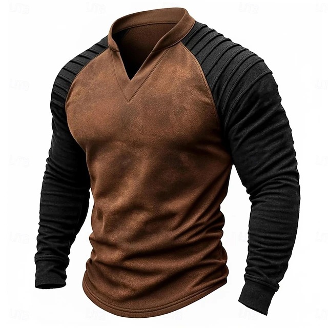 Vintage Distressed Henley Ragl - Vintage Fashion For Men 评论和价格