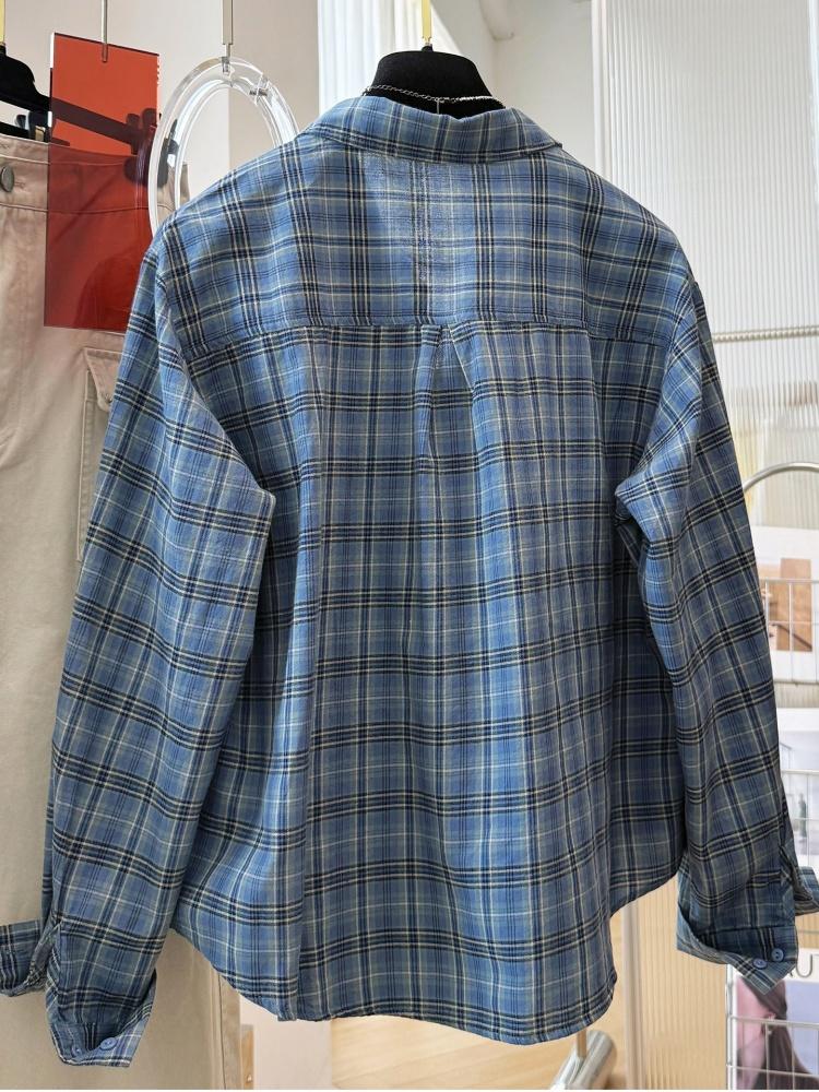 Women Vintage Plaid Cotton Lon - Vintage Fashion Style Female 评论和价格