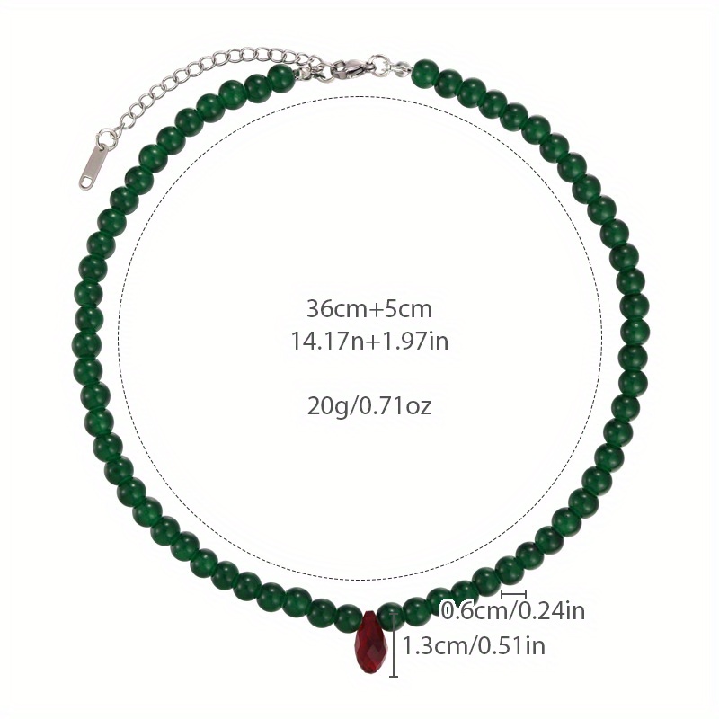 Vintage Green Beaded Necklace  - Vintage Fashion Looks 评论和价格
