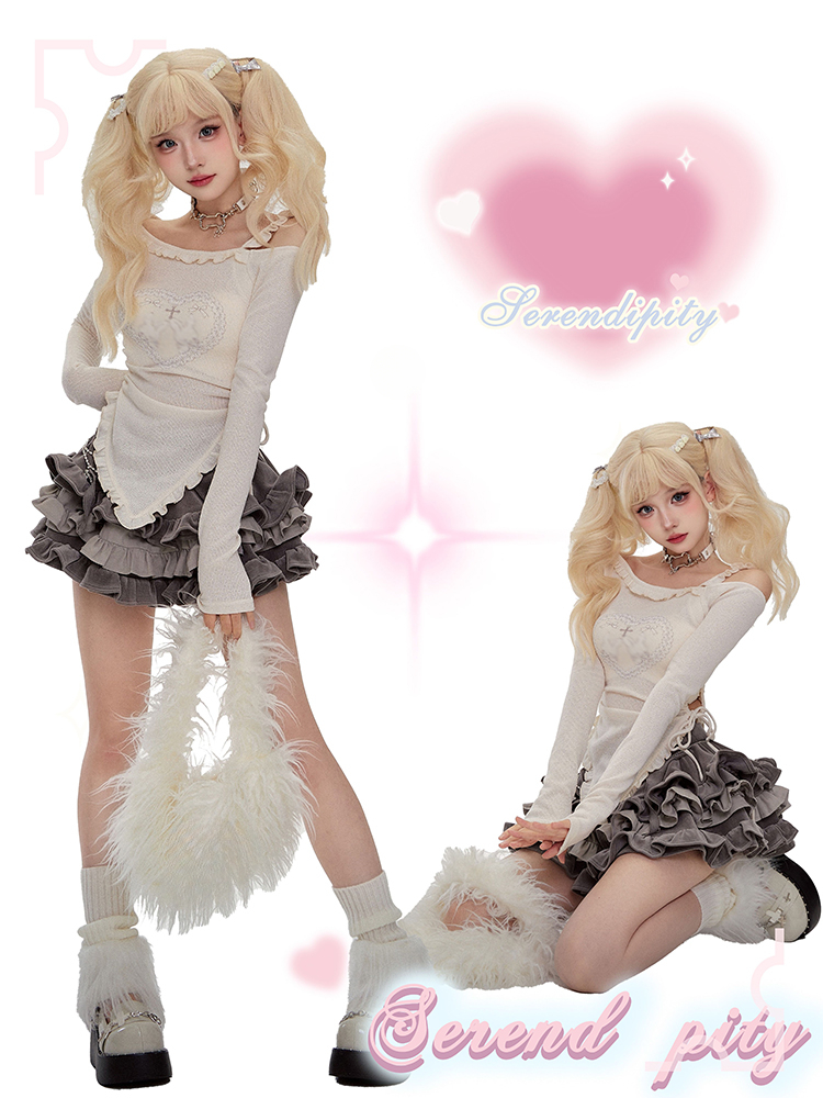 Japanese Kawaii Vintage 3 Piec - Vintage Fashion Knitwear 评论和价格