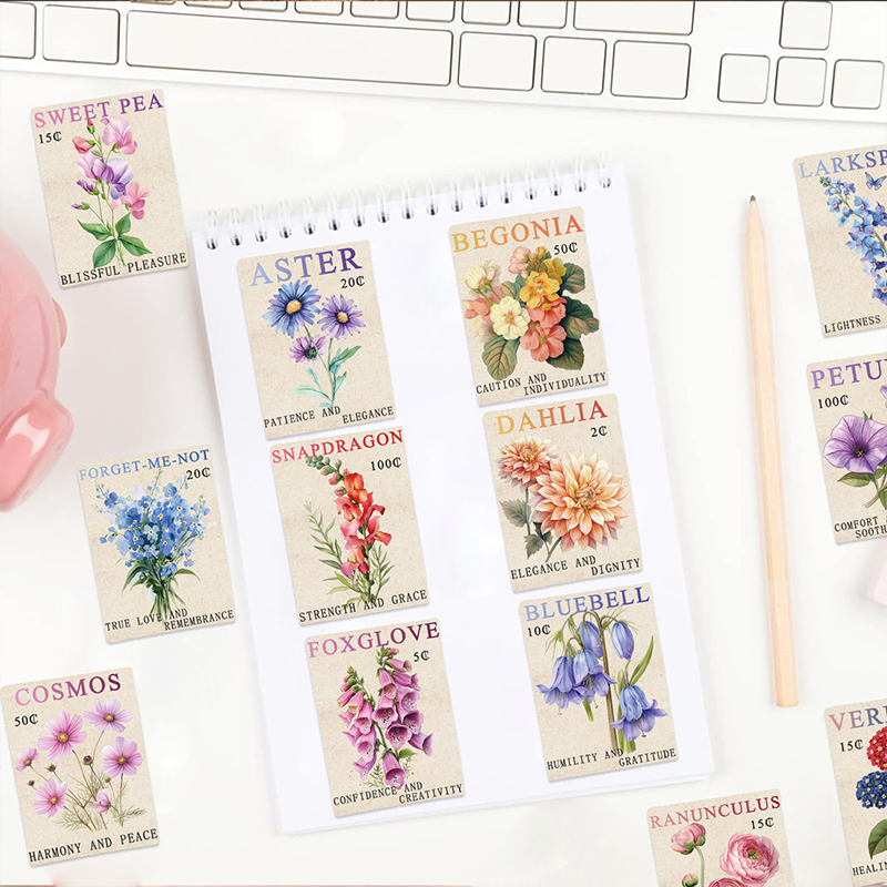 50PCS Vintage Flower Postage S - Vintage Fashion Magazines 评论和价格