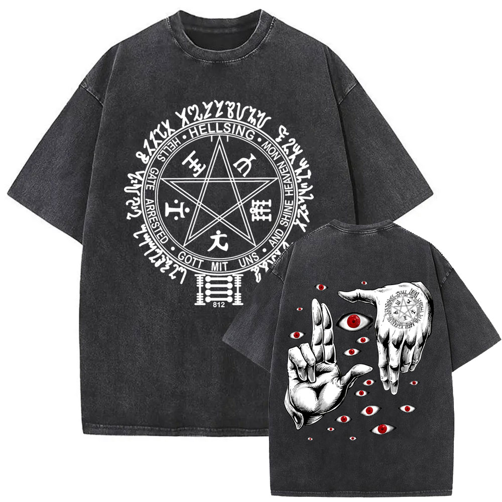 Washed Vintage Anime Hellsing  - Fashion Y Vintage 评论和价格