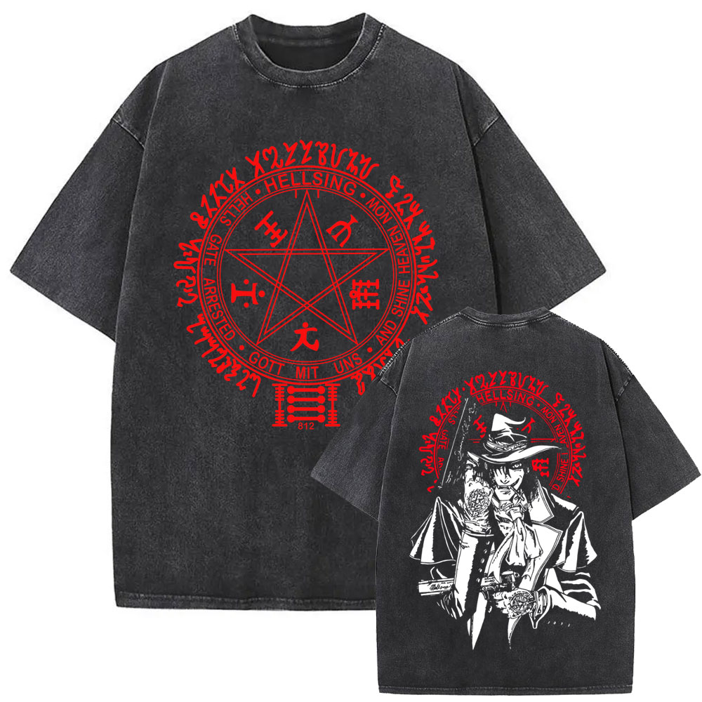 Washed Vintage Anime Hellsing  - Fashion Y Vintage 评论和价格