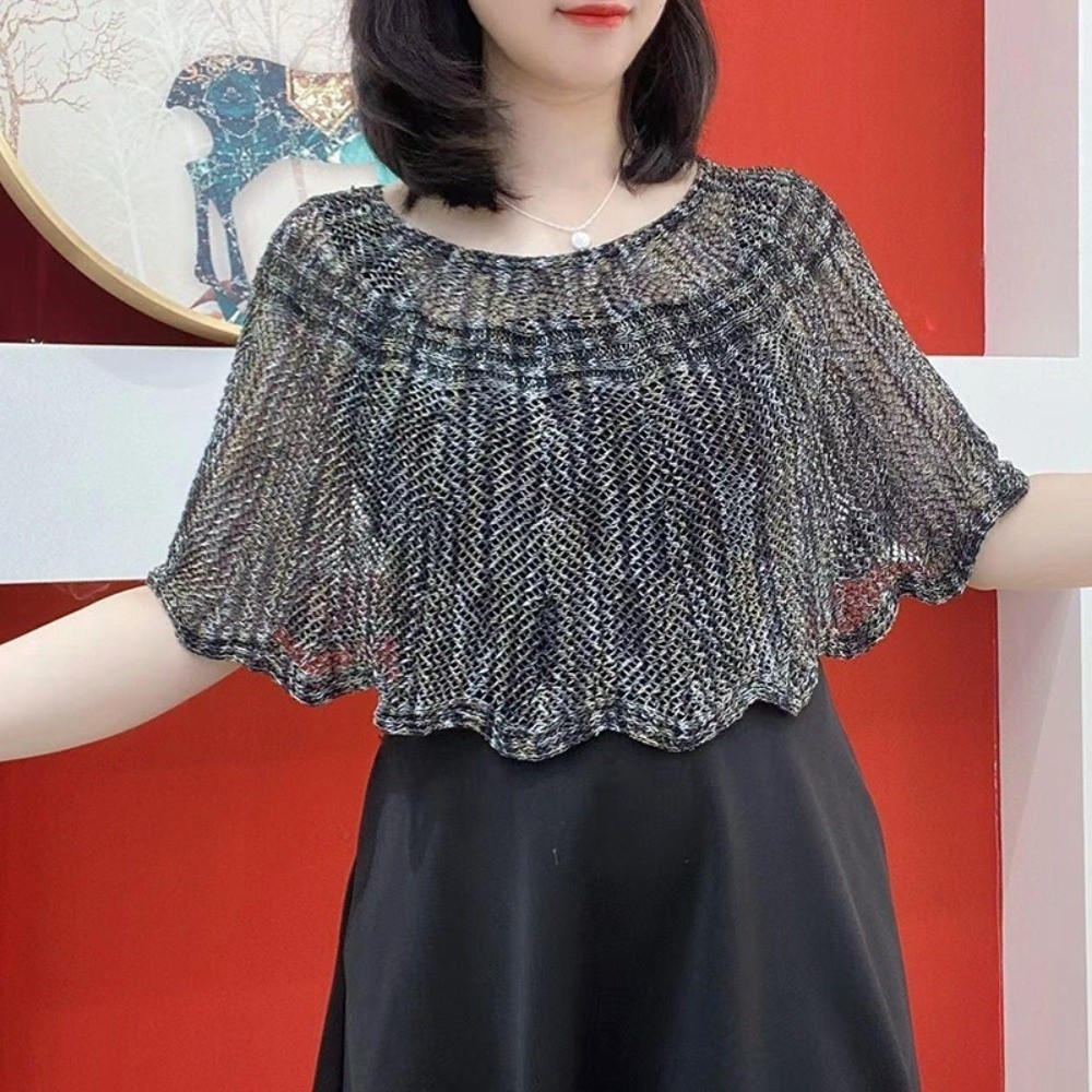 Pullover Style Crochet Shawl P - Vintage Fashion Knitwear 评论和价格