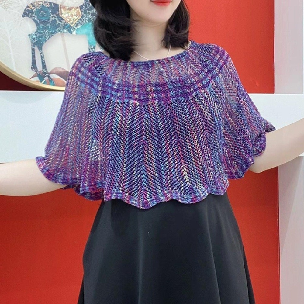 Pullover Style Crochet Shawl P - Vintage Fashion Knitwear 评论和价格