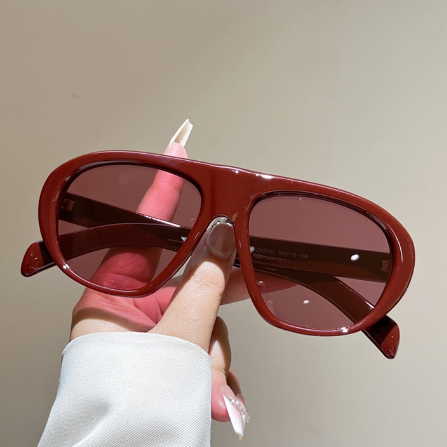 New Oversized Pilot Sunglasses - Vintage Fashion Streetwear 评论和价格