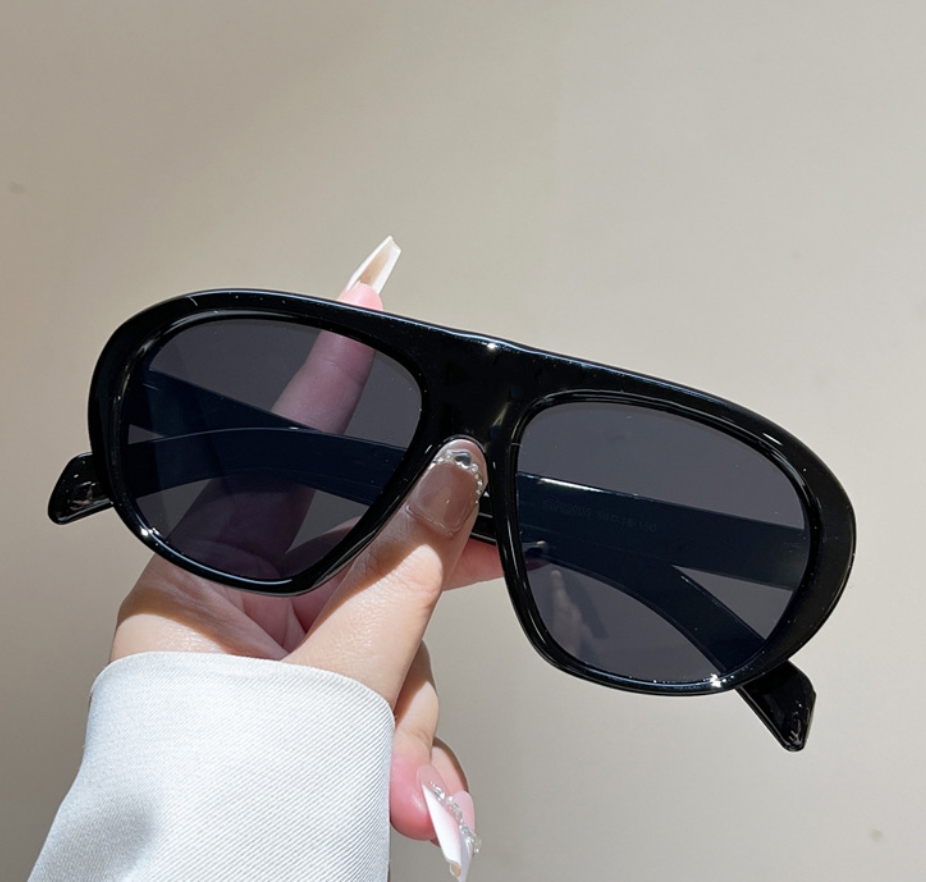 New Oversized Pilot Sunglasses - Vintage Fashion Streetwear 评论和价格