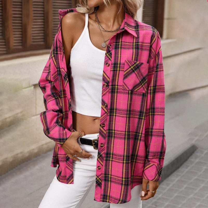 Vintage Plaid Long Sleeve Wome - Vintage Fashion Hong Kong 评论和价格